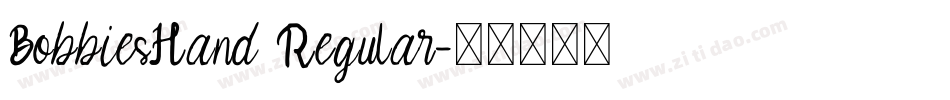 BobbiesHand Regular字体转换